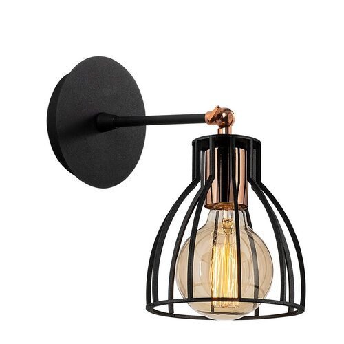 Kinkiet lampa ścienna Kemah - N-1238, czarny /brązowy