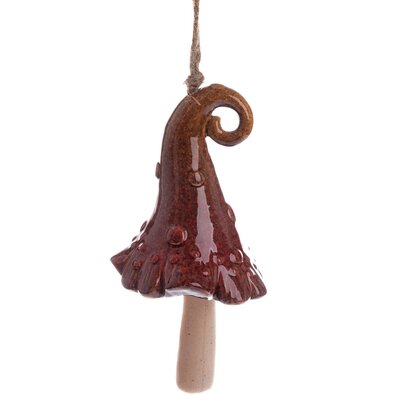 Clopot ceramic Pălărie roșie, 38 x 9 cm