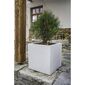 Ghiveci cu auto-udare Flower Lover CubicoStone alb, 27 cm