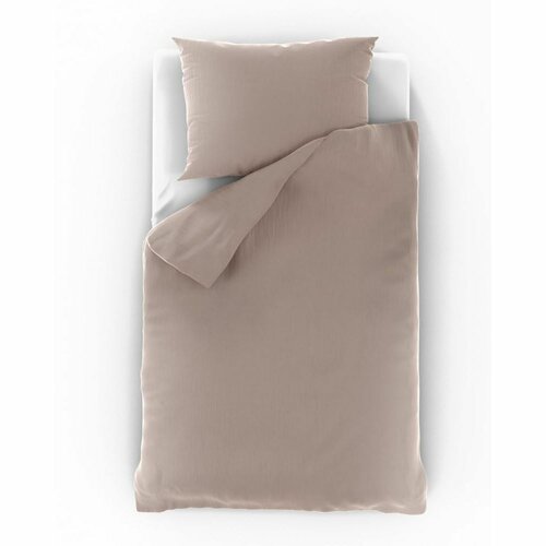 Kvalitex Muslin posteljnina bež, 220 x 200 cm, 2kos 70 x 90 cm