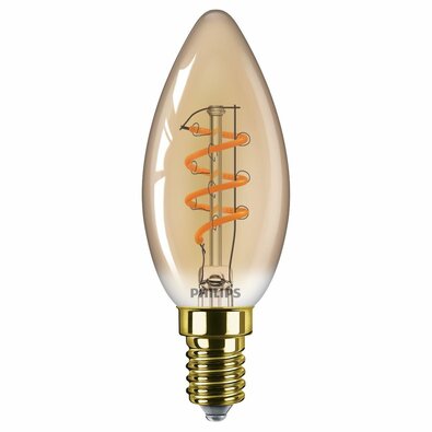 Philips LED filament žiarovka E14 B35 3W (25W) 2200K stmievateľná, jantarová