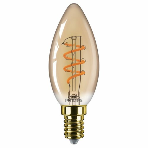 Philips LED filament žiarovka E14 B35 3W (25W) 2200K stmievateľná, jantarová