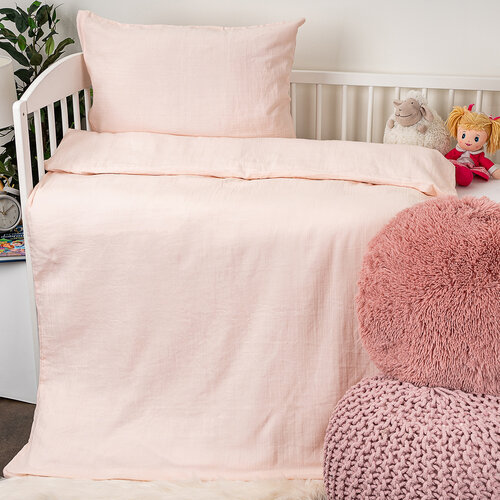 4Home Musselin-Bettwäsche für Kinder Rose, 100 x 135 cm, 40 x 60 cm