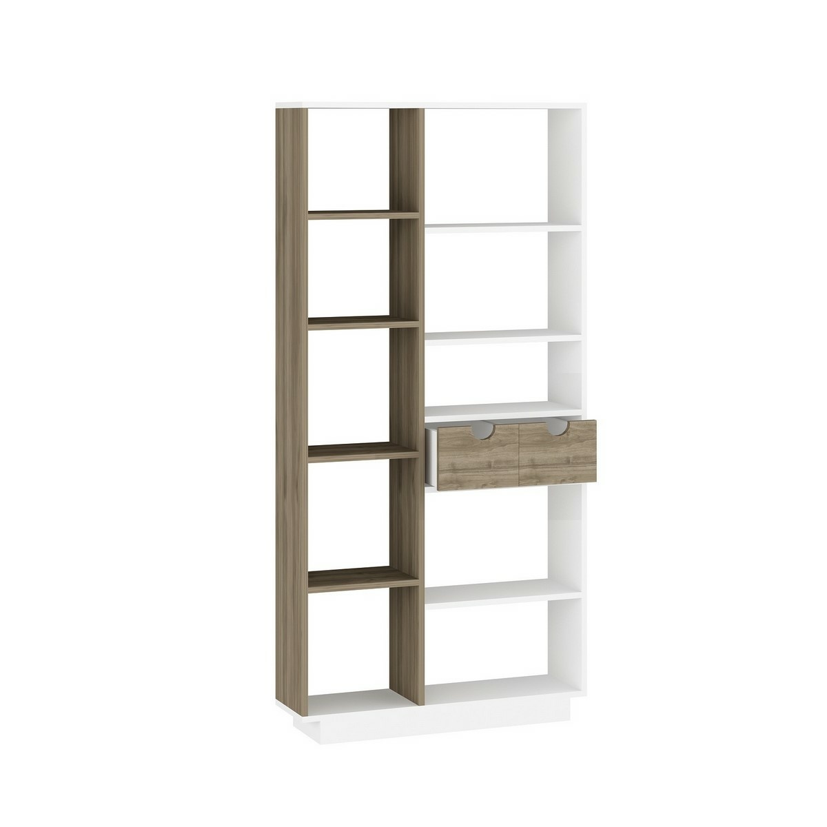 Knižnica Luma White and Walnut