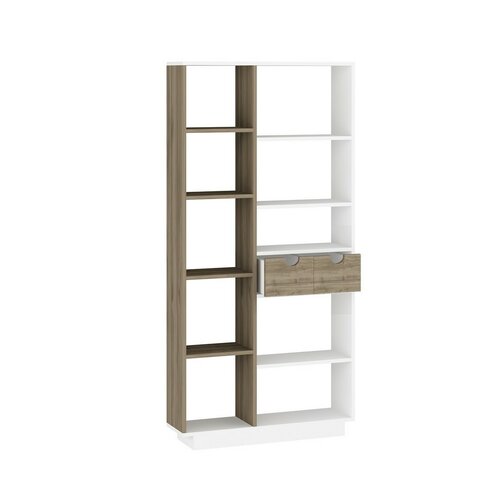 Knihovna Luma White and Walnut