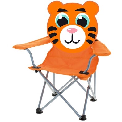 Detská skladacia stolička Tiger, oranžová