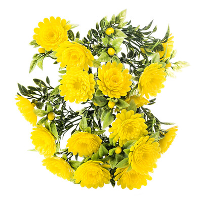 Umělá květina chryzantémy žlutá