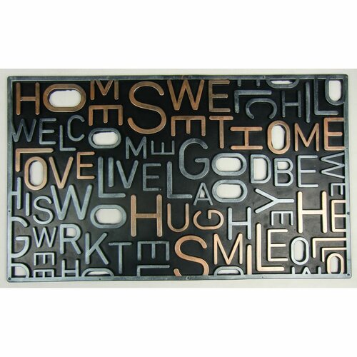 Gummi-Fußmatte Font, 47 x 75 cmschwarz,