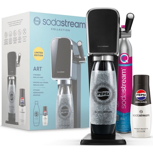 Aparat SodaStream Art Black Pepsi Zero Mpackde apă minerală