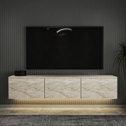 Televízny stolík Neon Illuminated Travertine