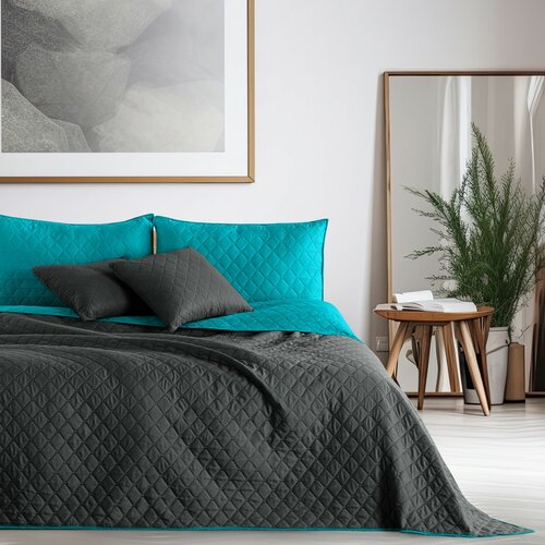 DecoKing Покривало для ліжка Axel темно-синій/сірий, 170 x 210 см