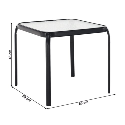 Garten Beistelltisch, Stahl/Edelstahl Glas, RAMOL