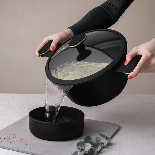 BerlingerHaus Set de vase cu suprafață din titan Black Rose, 10 piese