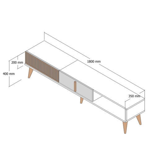 TV-Lowboard Milan Alt Cream