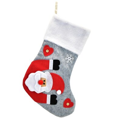 Božična flisasta škornja Santa, 43 x 24 cm