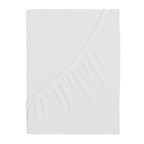 Cearșaf de pat 4Home Premium jersey alb , 90 x 200 cm