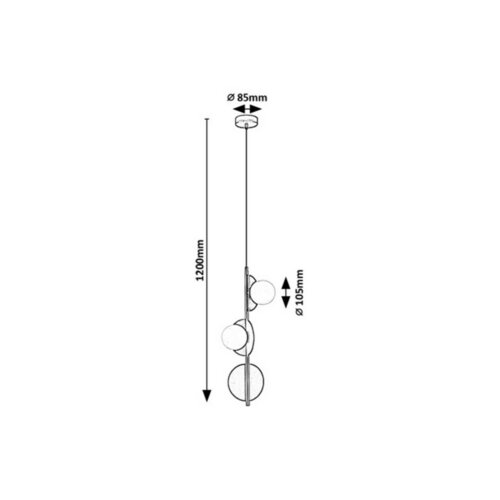 Rabalux 72224 designerska oprawa wisząca Jules,G9, 3x maks. 5W, IP20