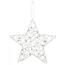 Vianočná závesná hviezda Alambre, biela