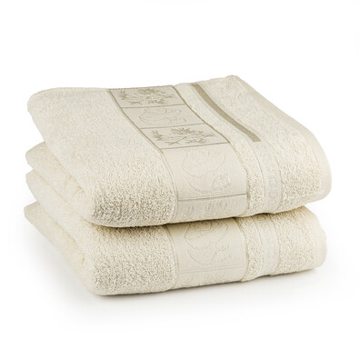 4Home ručník Bamboo krémová, 50 x 100 cm, 2 ks