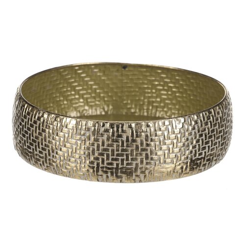 GOLDEN WEAVE fém dísztálca-készlet, 3 db, arany