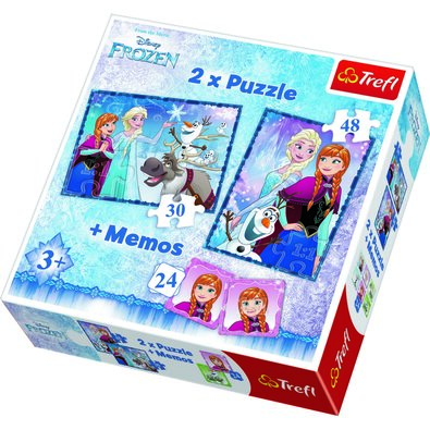 Trefl Sada puzzle a pexesa Ledové království, 3 ks