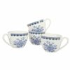 4-delni set porcelanových šálkov Blue Rose, 90 ml