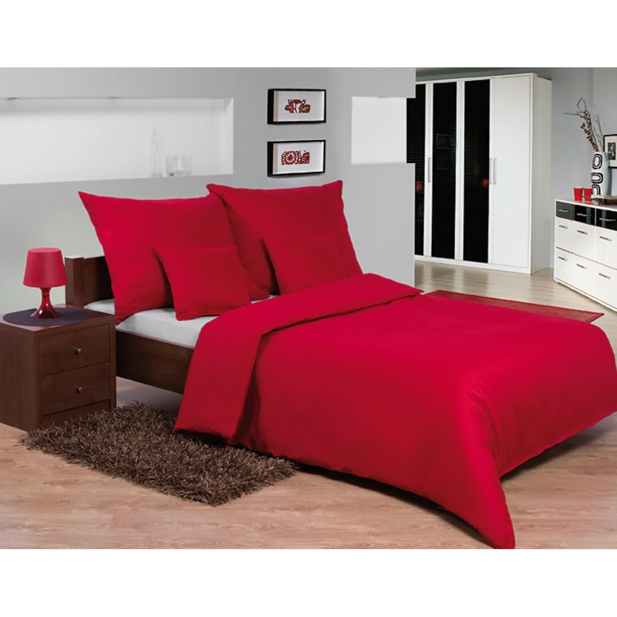 MATEX Saténové obliečky červená, 140 x 200 cm, 70 x 90 cm