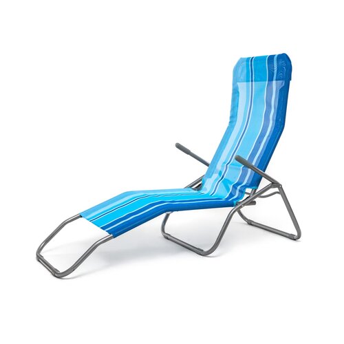 Happy Green Plážové ležadlo modrá, 142 x 60 x 96 cm