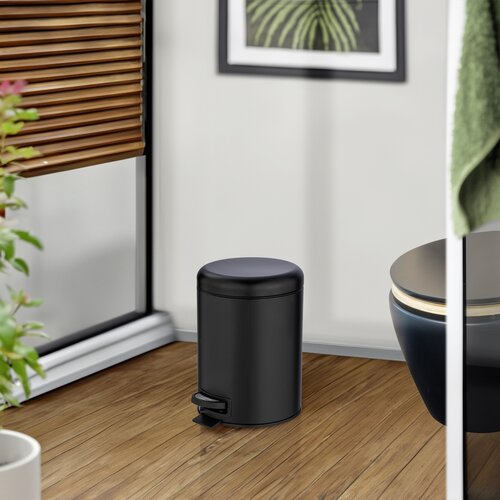 Wenko Pedálový odpadkový koš Leman 5 l, černá
