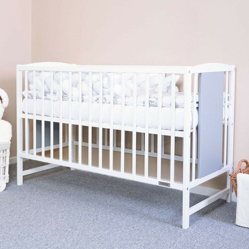 Pătuț pentru copii New Baby Polly, alb-gri