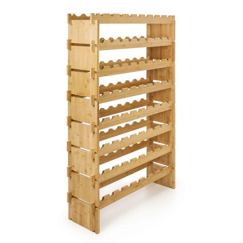 Raftier de vin din bambus G21, 72 sticle