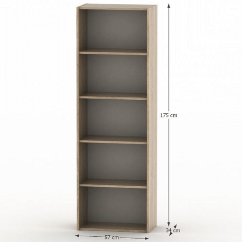 Knihovna TEMPO ASISTENT 001, dub sonoma