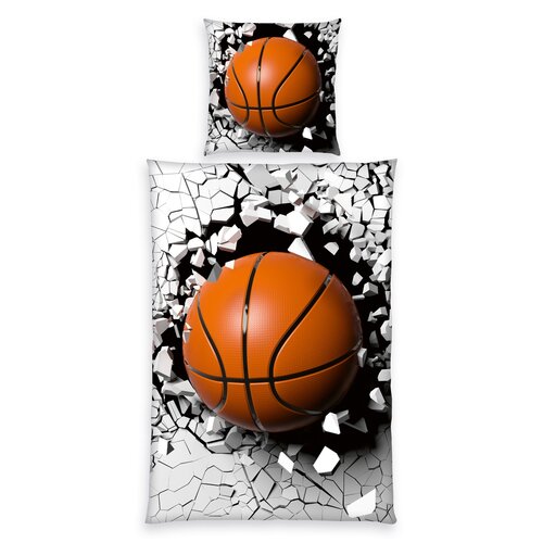 Herding bombažna posteljnina Basketball, 135 x 200cm, 80 x 80 cm