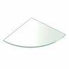 SAPHO 23487 кутова полиця чверть кола 20 x 20 x 0,8 см, прозоре скло