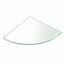 SAPHO 23487 кутова полиця чверть кола 20 x 20 x 0,8 см, прозоре скло