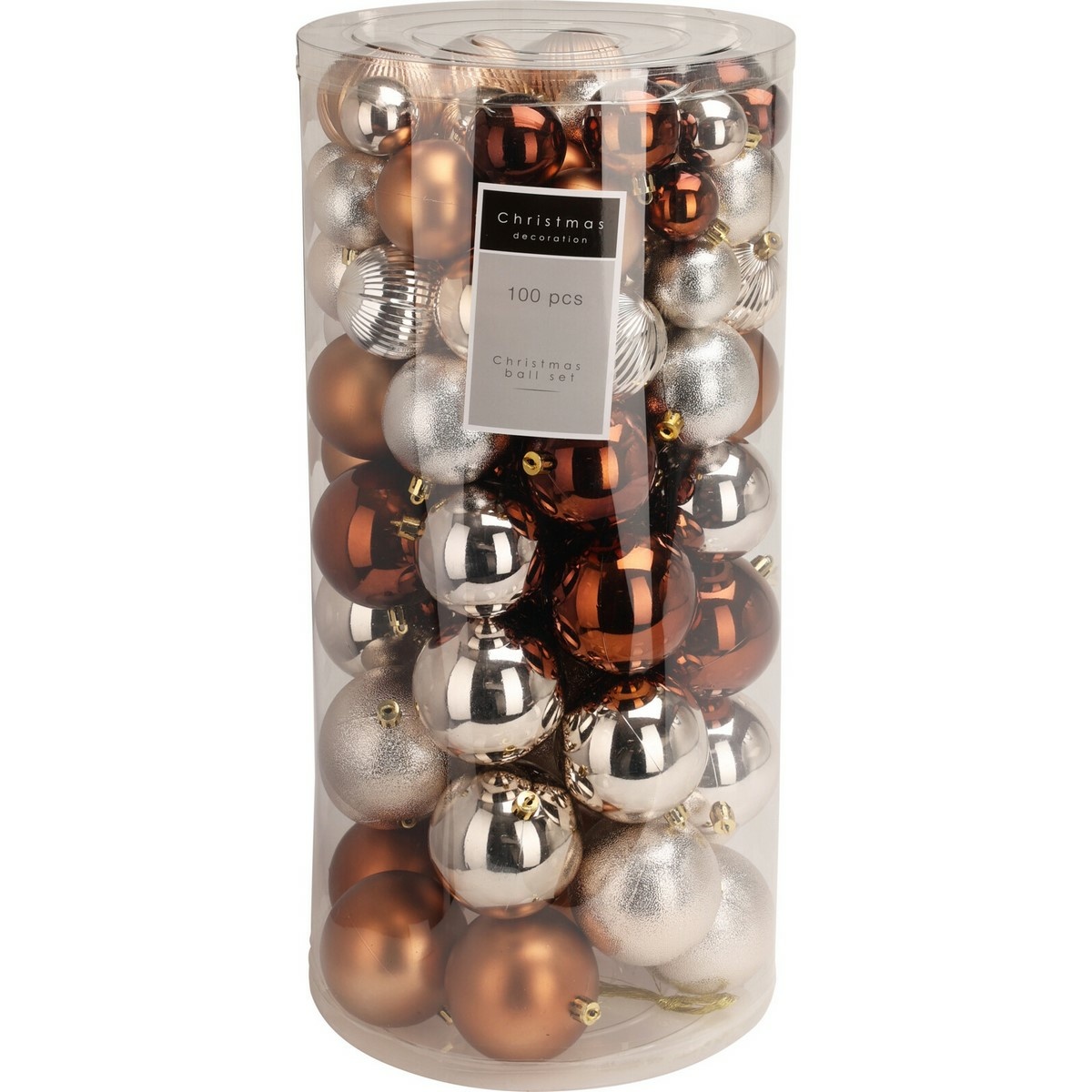 Sada vánočních ozdob Amber, 100 ks, plast