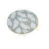 Bellatex Sitzkissen Adéla rund glatt Feder grau, 40 x 40 cm