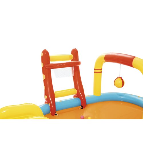 Bestway Aufblasbarer Pool mit Rutsche und Kegeln, 453 x 213 x 117 cm