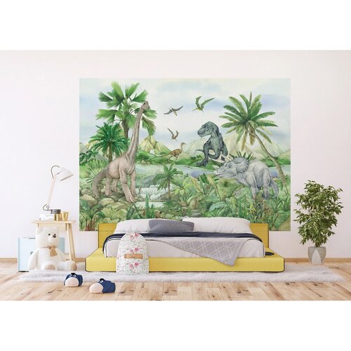 Otroška fototapeta Colourful Dino 252 x 182 cm, 4deli