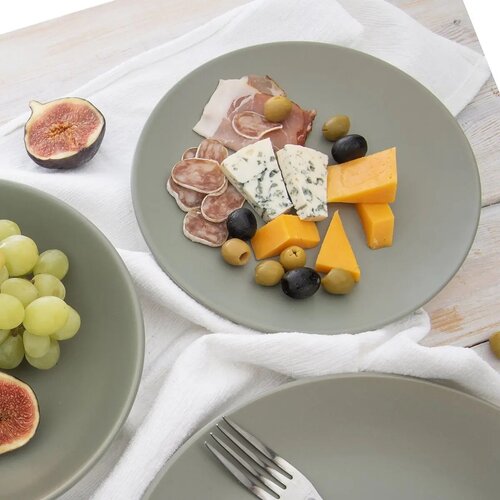 Orion Set de farfurii ceramice pentru desertGreenish 20,5 cm, 6 bucăți