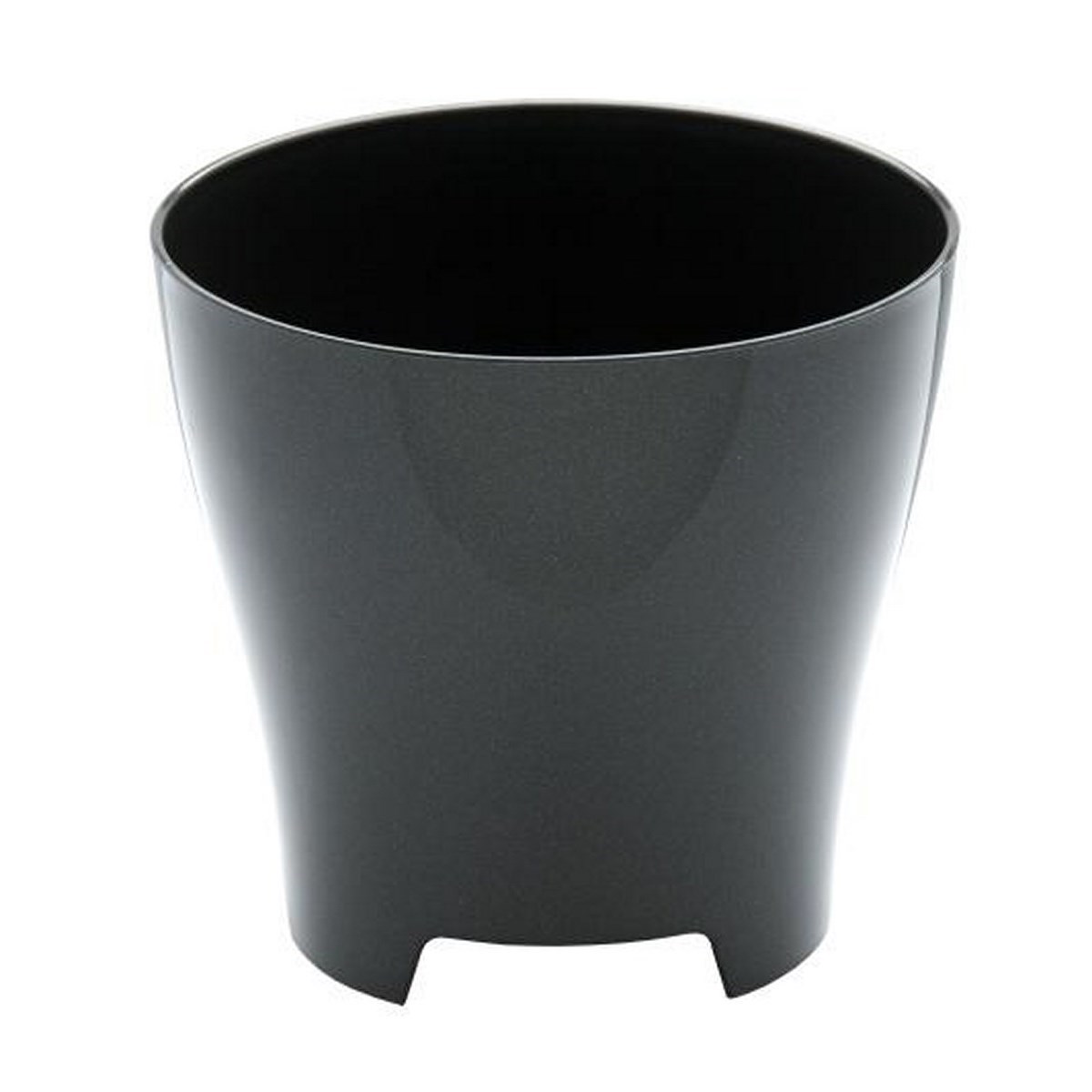 Obal na květiny LUNA, antracit, Plastia, 18 cm