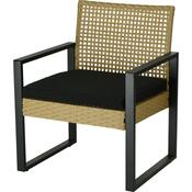Gartenmöbel Set Gandia, 4 Teile, Metall, PE, Rattan