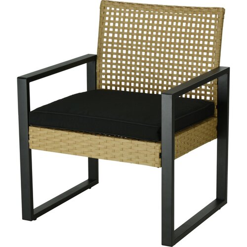 Zestaw mebli ogrodowych Gandia, 4 szt., metal, rattan PE