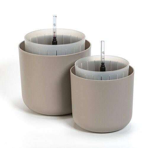 Plastia Tolita Air öntözőedény barna, átmérő 19 cm