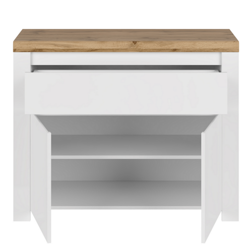 Dulap VILGO 2D1S, alb lucios