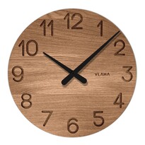 Vlaha VCT1132 zegar dębowy śr. 45 cm, czarny