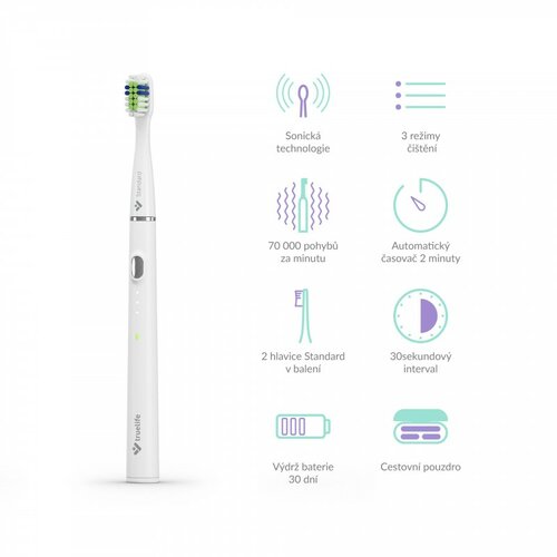 TrueLife Sonična zobna ščetka SonicBrush Slim20White