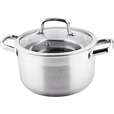 Oală din oțel inoxidabil cu capac Lamart LTSS2413 Prestige, 24 x 13,5 cm