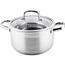 Oală din oțel inoxidabil cu capac Lamart LTSS2413 Prestige, 24 x 13,5 cm