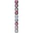 Set decorațiuni de Crăciun Glitter roz, diam. 4 cm, 9 buc.